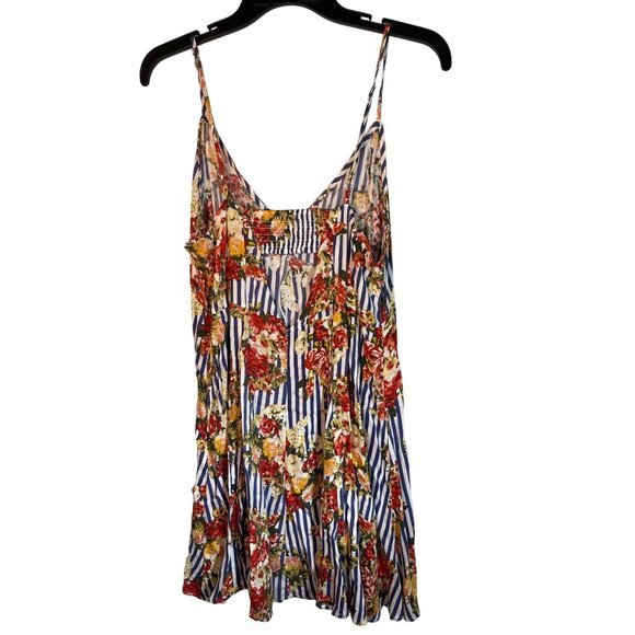 NWT VIBE Apparel Striped & Floral Sleeveless Sundress With Adjustable Straps - Picture 5 of 13